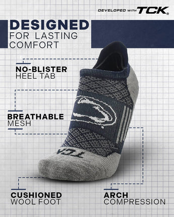 TCK socks Penn State Nittany Lions Tour No Show Tab Socks - Made in USA