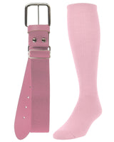 TCK socks Pink / Medium Baseball/Softball Adult Belt & Socks Combo Set