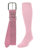 TCK socks Pink / Medium Baseball/Softball Adult Belt & Socks Combo Set