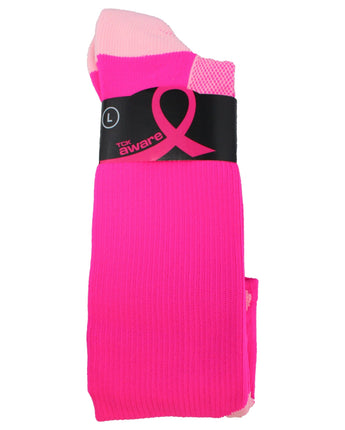 TCK socks Pink Ribbon Awareness Over the Calf Socks