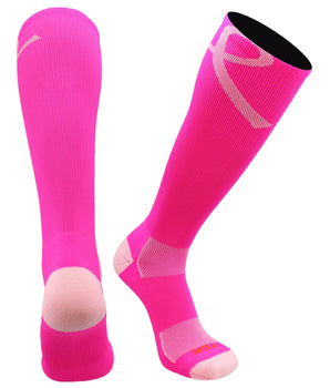 TCK socks Pink Ribbon Awareness Over the Calf Socks