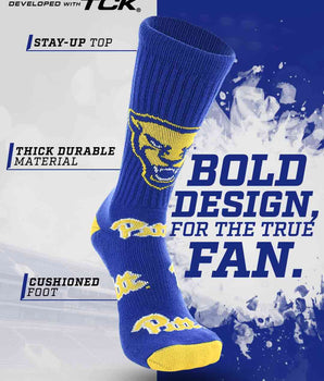 TCK socks Pittsburgh Panthers Mayhem Crew Socks (Made in USA)