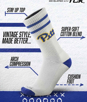 TCK socks Pittsburgh Panthers | Vintage | NCAA Mens and Womens Soft Cotton Sock