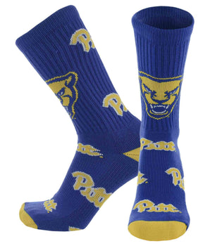 TCK socks Pittsburgh Royal/Gold / Large Pittsburgh Panthers Mayhem Crew Socks (Made in USA)