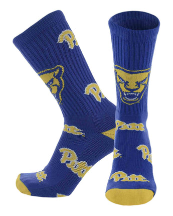 TCK socks Pittsburgh Royal/Gold / Large Pittsburgh Panthers Mayhem Crew Socks (Made in USA)