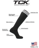 TCK socks Premier Soccer Sock with Fold Down Stripes