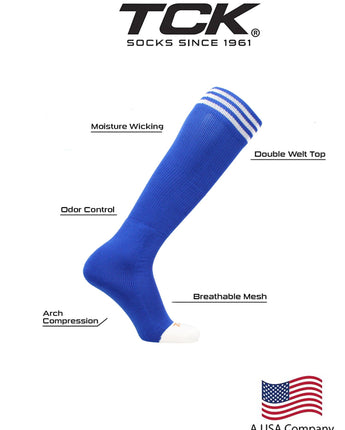 TCK socks Prosport Striped Over the Calf Tube Socks
