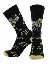 TCK socks Purdue Black/Vegas Gold / Large Purdue Boilermakers Mayhem Crew Socks (Made in USA)