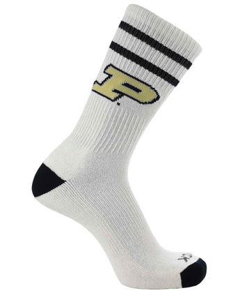 NCAA Vintage College Striped Socks - Purdue Boilermakers (Large)