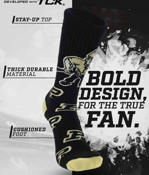 TCK socks Purdue Boilermakers Mayhem Crew Socks (Made in USA)