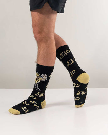TCK socks Purdue Boilermakers Mayhem Crew Socks (Made in USA)