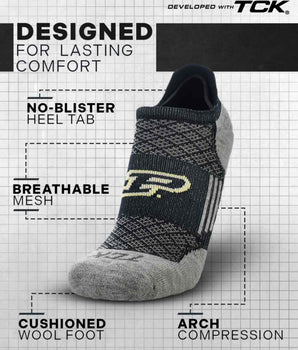 Purdue Boilermakers No Show Tour Socks - Made in USA