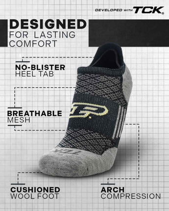 Purdue Boilermakers No Show Tour Socks - Made in USA