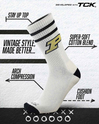Purdue Boilermakers | Vintage | NCAA Mens and Womens Soft Cotton Sock