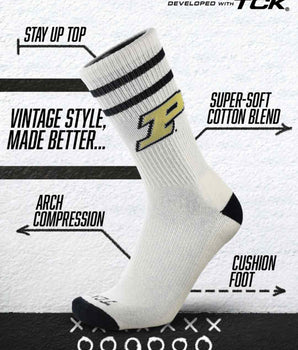 TCK socks Purdue Boilermakers | Vintage | NCAA Mens and Womens Soft Cotton Sock