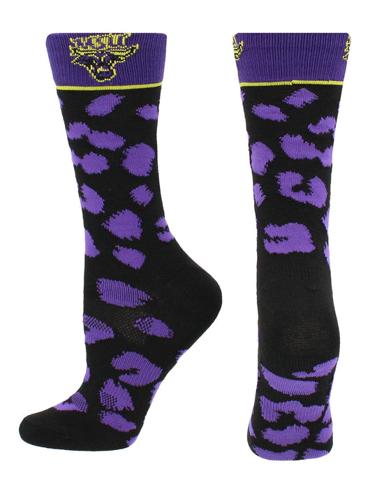 TCK socks Purple/Black / Medium Minnesota State Mavericks Socks Womens Savage Crew Socks