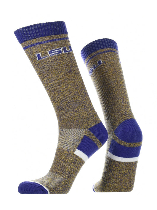 TCK socks Purple/Gold / Large LSU Tigers Socks Victory Parade Crew Length