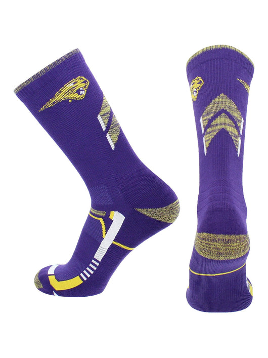 TCK socks Purple/Gold / Large Northern Iowa Panthers Socks University of Northern Iowa Panthers Champion Crew Socks