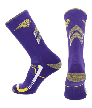 TCK socks Purple/Gold / Large Northern Iowa Panthers Socks University of Northern Iowa Panthers Champion Crew Socks