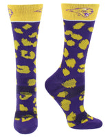 TCK socks Purple/Gold / Medium Northern Iowa Panthers Socks Womens Savage Crew Socks