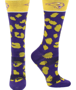 TCK socks Purple/Gold / Medium Northern Iowa Panthers Socks Womens Savage Crew Socks