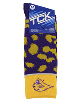 TCK socks Purple/Gold / Medium Northern Iowa Panthers Socks Womens Savage Crew Socks