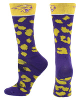 TCK socks Purple/Gold / Medium Northern Iowa Panthers Socks Womens Savage Crew Socks