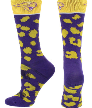 TCK socks Purple/Gold / Medium Northern Iowa Panthers Socks Womens Savage Crew Socks