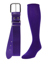 TCK socks Purple / Medium Baseball/Softball Adult Belt & Socks Combo Set