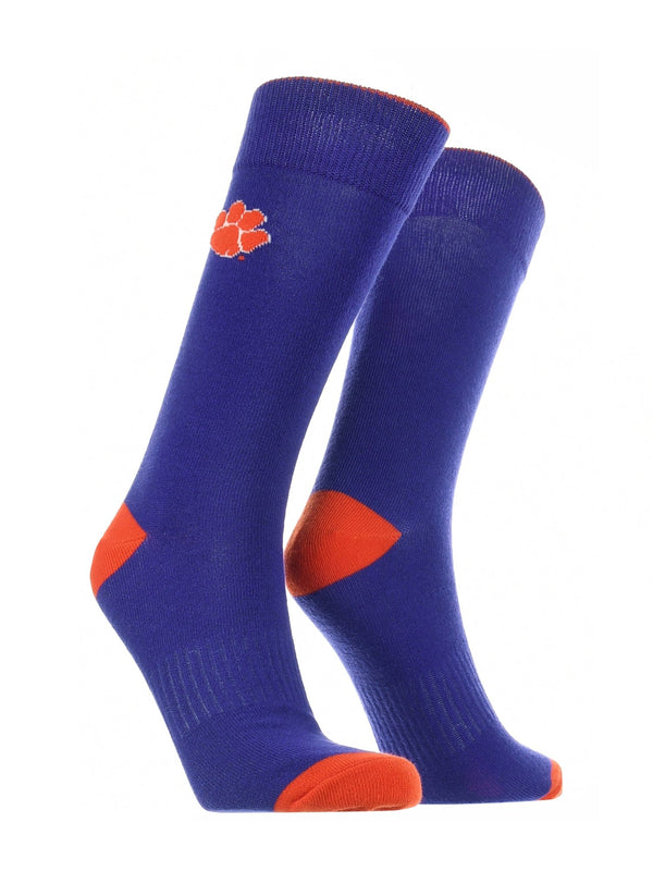 TCK socks Purple/Orange / Large Clemson Tigers Dress Socks Dean's List Crew Length Socks