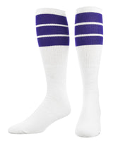 TCK socks Purple / Small Retro 3 Stripe OTC Tube Socks
