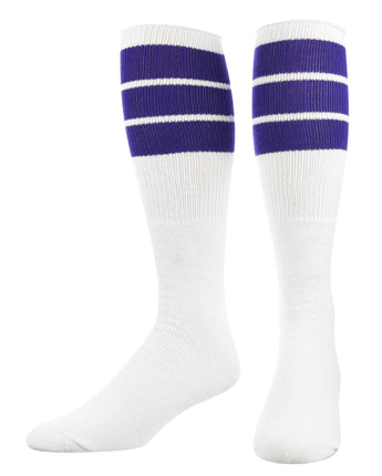 TCK socks Purple / Small Retro 3 Stripe OTC Tube Socks