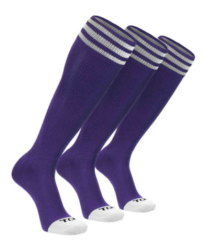 TCK socks Purple/White 3-Pack / X-Small Prosport Trio Striped Socks