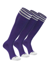 TCK socks Purple/White 3-Pack / X-Small Prosport Trio Striped Socks