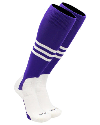 TCK socks Purple/White / Large TCK Baseball Stirrup Socks with Stripes Pattern B