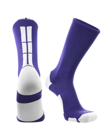 TCK socks Purple/White / Medium Crew Socks Baseline 3.0 Adult Sizes Team Colors