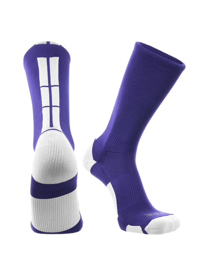 TCK socks Purple/White / Medium Crew Socks Baseline 3.0 Adult Sizes Team Colors