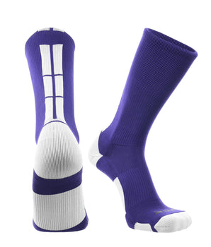 TCK socks Purple/White / Medium Crew Socks Baseline 3.0 Adult Sizes Team Colors