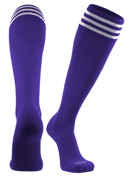 TCK socks Purple/White / Medium Finale 3-Stripe Soccer Socks