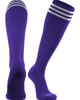 TCK socks Purple/White / Medium Finale 3-Stripe Soccer Socks