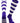 TCK socks Purple/White / Small Hoop Striped Rugby Socks