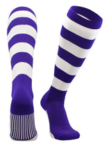 TCK socks Purple/White / Small Hoop Striped Rugby Socks
