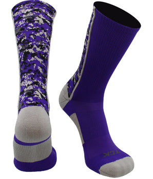 TCK socks Purple / X-Large Digital Camo Crew Socks