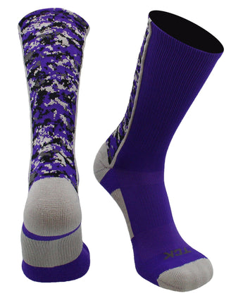 TCK socks Purple / X-Large Digital Camo Crew Socks