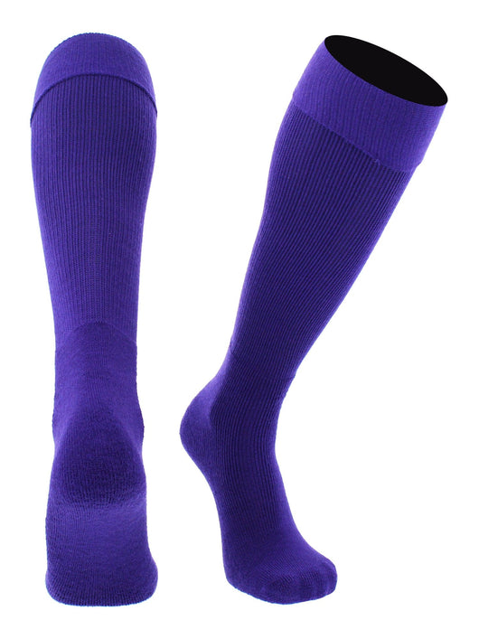 TCK socks Purple / X-Large Soccer Socks Youth Toddler Adult Fold Down Top MS Multisport Tube Socks