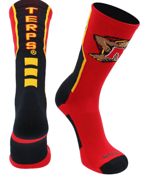 TCK socks Red/Black/Gold / Large Maryland Terps Socks Perimeter Crew