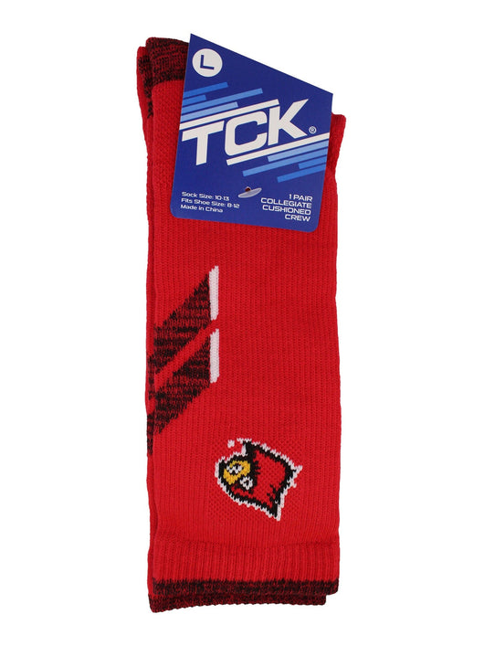TCK socks Red/Black / Large Louisville Cardinals Socks University of Louisville Cardinals Champion Crew Socks