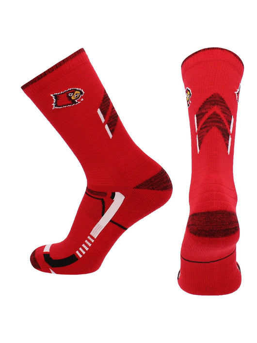 TCK socks Red/Black / Large Louisville Cardinals Socks University of Louisville Cardinals Champion Crew Socks