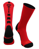 TCK socks Red/Black / Large Midline Lacrosse Logo Crew Socks