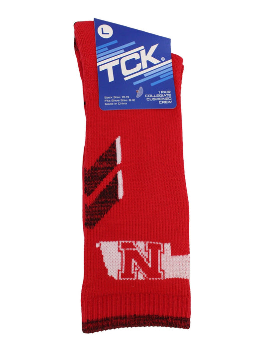 TCK socks Red/Black / Large Nebraska Cornhuskers Socks University of Nebraska Cornhuskers Champion Crew Socks